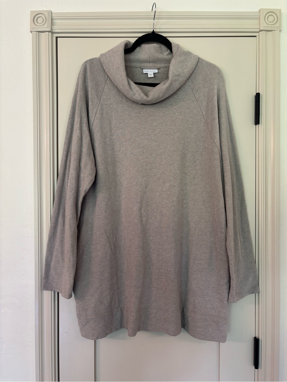 PureJill Cotton Cowl Neck Oversized Slouchy Fall Cozy Sweater Grey XL Boho